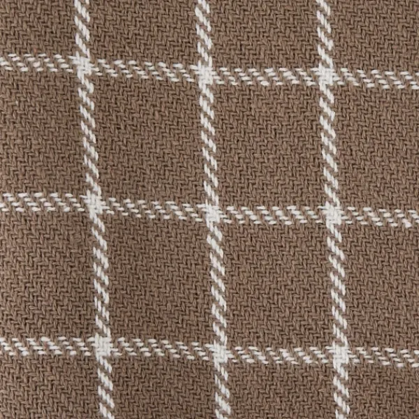 Blankets & Throws-Kirkland's Home Mocha Plaid Fringed Throw Brown