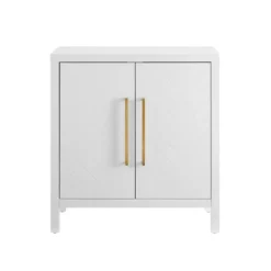 Cabinets & Sideboards-Kirkland's Home Mod Herringbone Cabinet White