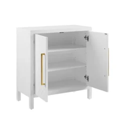 Cabinets & Sideboards-Kirkland's Home Mod Herringbone Cabinet White