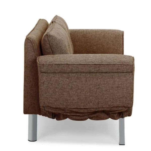 Sofas & Loveseats-Kirkland's Home Mod Wing Arm Convertible Sofa Brown