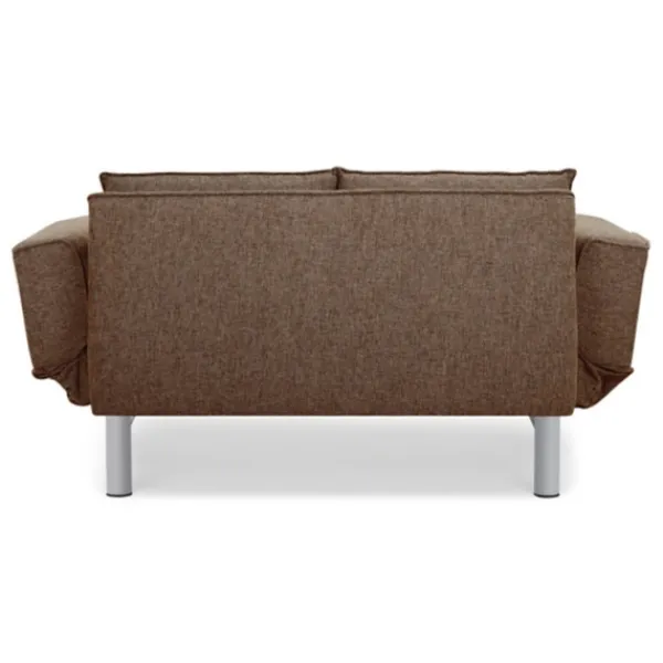 Sofas & Loveseats-Kirkland's Home Mod Wing Arm Convertible Sofa Brown