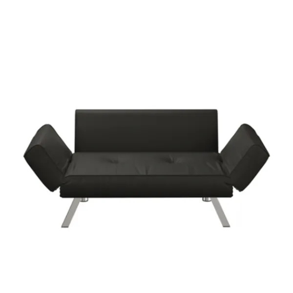 Sofas & Loveseats-Kirkland's Home Mod Wing Arm Convertible Sofa Black
