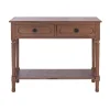 Console Tables-Kirkland's Home Modern Carved Accent Console Table Brown