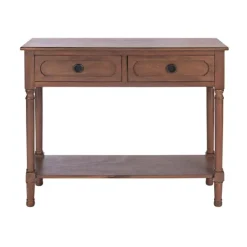 Console Tables-Kirkland's Home Modern Carved Accent Console Table Brown