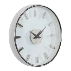 Clocks-Kirkland's Home Modern Clear Core Wall Clock Silver