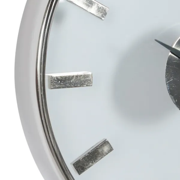 Clocks-Kirkland's Home Modern Clear Core Wall Clock Silver