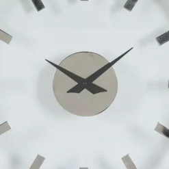 Clocks-Kirkland's Home Modern Clear Core Wall Clock Silver