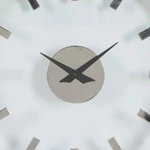 Clocks-Kirkland's Home Modern Clear Core Wall Clock Silver