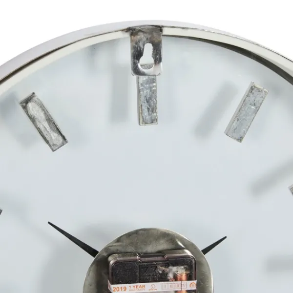 Clocks-Kirkland's Home Modern Clear Core Wall Clock Silver