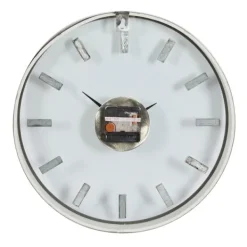 Clocks-Kirkland's Home Modern Clear Core Wall Clock Silver