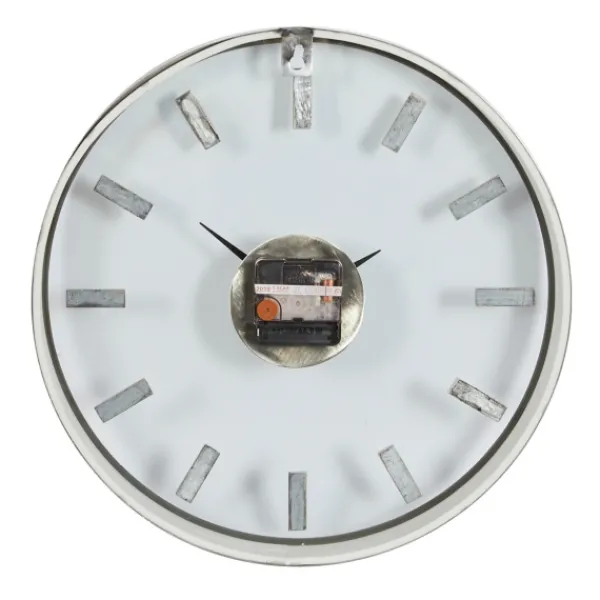 Clocks-Kirkland's Home Modern Clear Core Wall Clock Silver