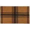Doormats-Kirkland's Home Modern Farmhouse Plaid Coir Doormat Tan/Black