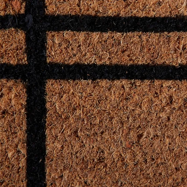 Doormats-Kirkland's Home Modern Farmhouse Plaid Coir Doormat Tan/Black