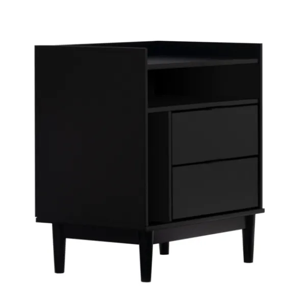 Nightstands-Kirkland's Home Modern Frame Wood Nightstand Black