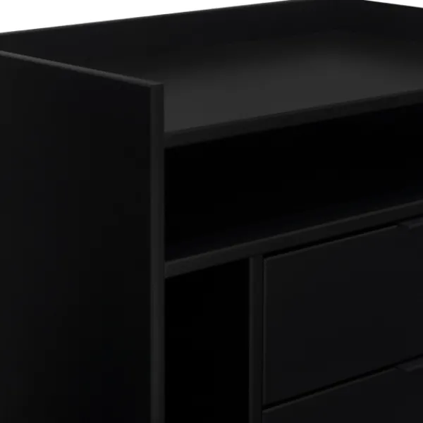 Nightstands-Kirkland's Home Modern Frame Wood Nightstand Black