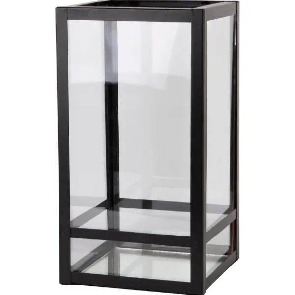 Lanterns-Kirkland's Home Modern Metal Lantern, 9 In. Black