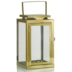 Lanterns-Kirkland's Home Modern Polished Lanterns, Set Of 2 Gold