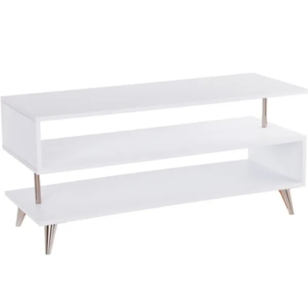 Tv Stands & Media Consoles-Kirkland's Home Modern Shape Tv Stand White