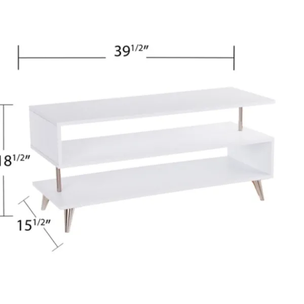 Tv Stands & Media Consoles-Kirkland's Home Modern Shape Tv Stand White