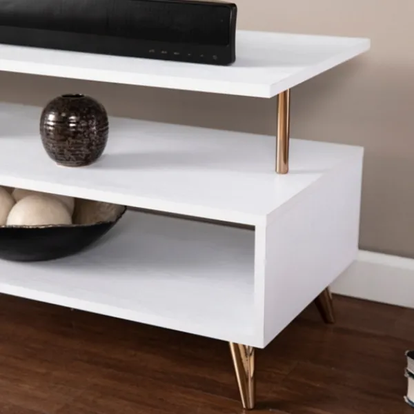 Tv Stands & Media Consoles-Kirkland's Home Modern Shape Tv Stand White