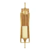 Sconces-Kirkland's Home Modern Warm Wood And Gold Sconce