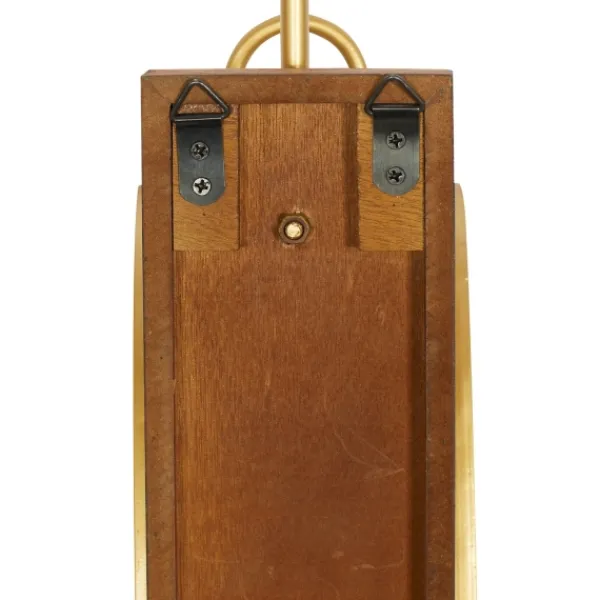 Sconces-Kirkland's Home Modern Warm Wood And Gold Sconce