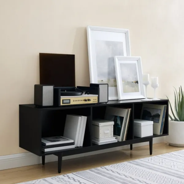 Console Tables-Kirkland's Home Modern Wood Console Table, 60 In. Black