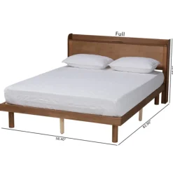 Beds & Headboards-Kirkland's Home Modern Wood Full Platform Bed Brown