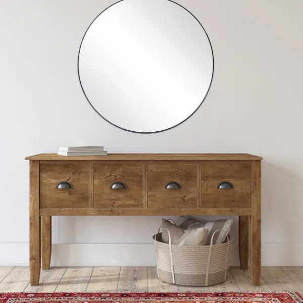 Decorative Mirrors-Kirkland's Home Moira Rounded Thin Frame Mirror, 32 In.