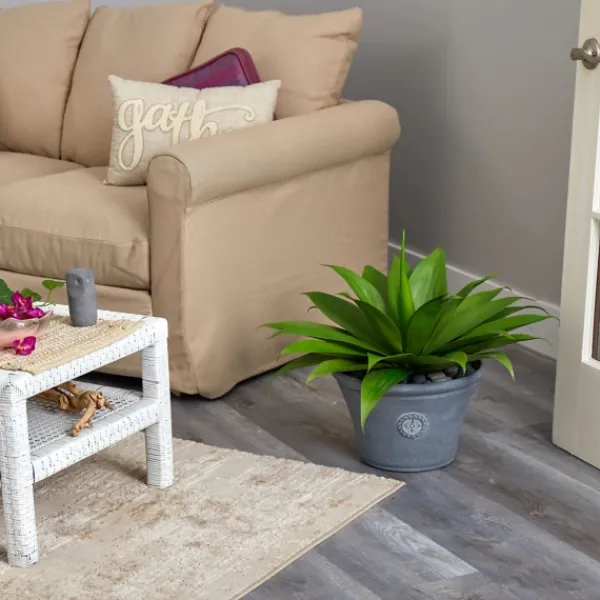 Arrangements & Greenery-Kirkland's Home Mojave Agave Succulent In Gray Planter Green/Brown