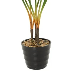 Trees & Topiaries-Kirkland's Home Monstera Plant In Ribbed Rock Planter