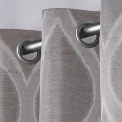 Curtains & Drapes-Kirkland's Home Monte Curtain Panel Set, 108 In. Gray