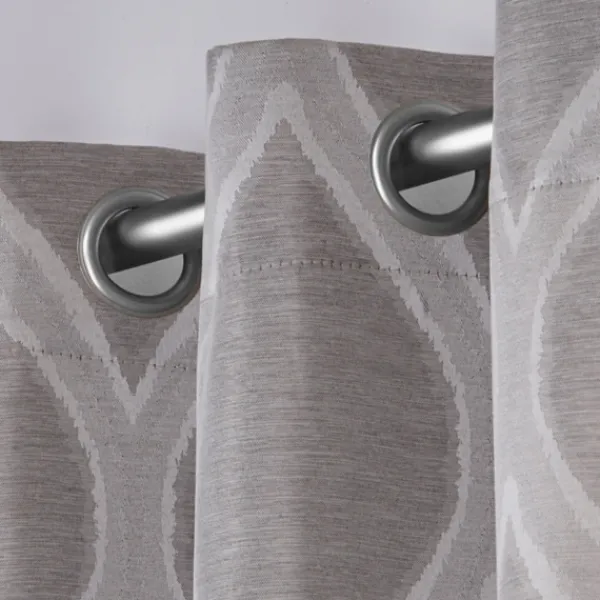 Curtains & Drapes-Kirkland's Home Monte Curtain Panel Set, 108 In. Gray