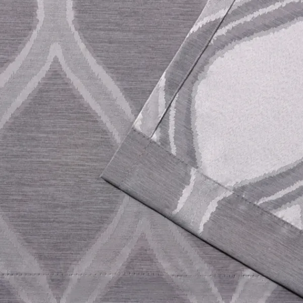 Curtains & Drapes-Kirkland's Home Monte Curtain Panel Set, 108 In. Gray