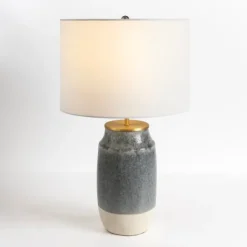 Table Lamps-Kirkland's Home Montgomery Two-Tone Speckled Table Lamp White