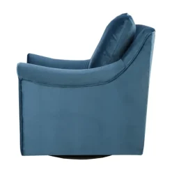 Accent Chairs-Kirkland's Home Mora Swivel Accent Chair Blue