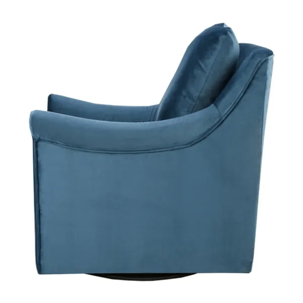 Accent Chairs-Kirkland's Home Mora Swivel Accent Chair Blue