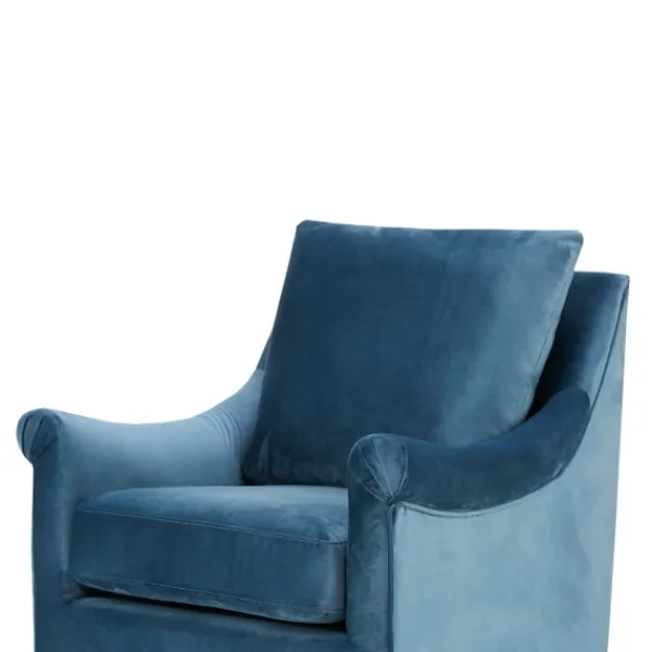 Accent Chairs-Kirkland's Home Mora Swivel Accent Chair Blue