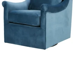 Accent Chairs-Kirkland's Home Mora Swivel Accent Chair Blue