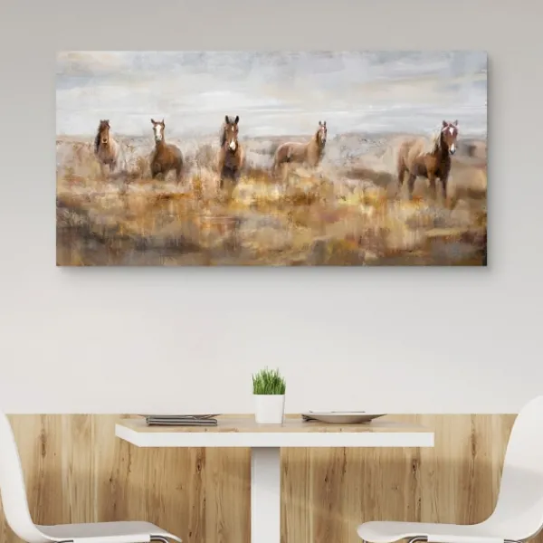 Canvas Art-Kirkland's Home Morning Herd Canvas Art Print Tan