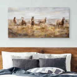 Canvas Art-Kirkland's Home Morning Herd Canvas Art Print Tan