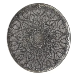 Wall Plaques-Kirkland's Home Mosaic Round Metal Wall Plaque Silver