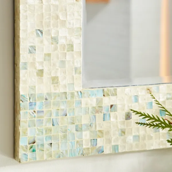 Decorative Mirrors-Kirkland's Home Mother Of Pearl Mosaic Wall Mirror