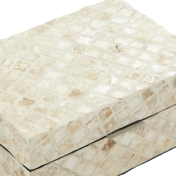 Baskets & Boxes-Kirkland's Home Mother Of Pearl 2-Pc. Box Set Tan/White