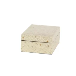 Baskets & Boxes-Kirkland's Home Mother Of Pearl 2-Pc. Box Set Tan/White