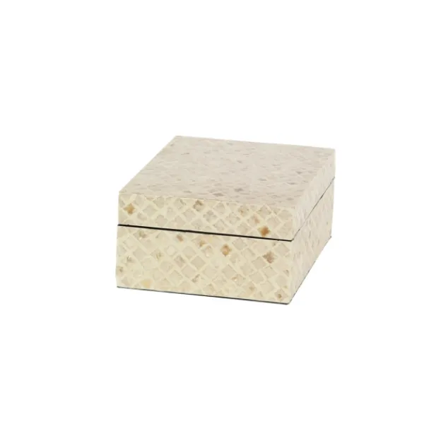Baskets & Boxes-Kirkland's Home Mother Of Pearl 2-Pc. Box Set Tan/White