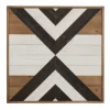 Wall Plaques-Kirkland's Home Multicolor Baralt Shiplap Wood Wall Plaque Brown/Black/White