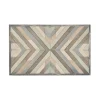 Wall Plaques-Kirkland's Home Multicolor Criss Cross Chevron Wood Wall Plaque Brown/Gray