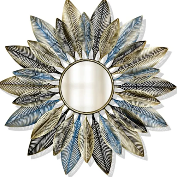 Decorative Mirrors-Kirkland's Home Multicolor Iron Petal Sunburst Mirror