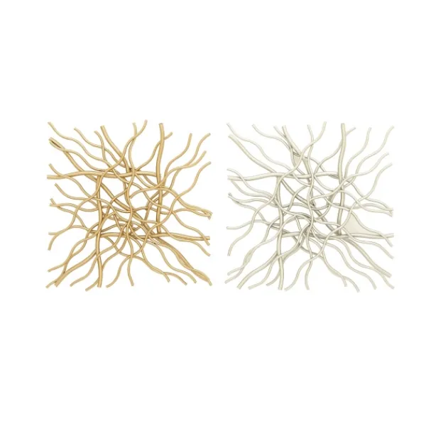 Wall Plaques-Kirkland's Home Multicolor Metal Abstract Wall Plaques, Set Of 2 Gold/Silver